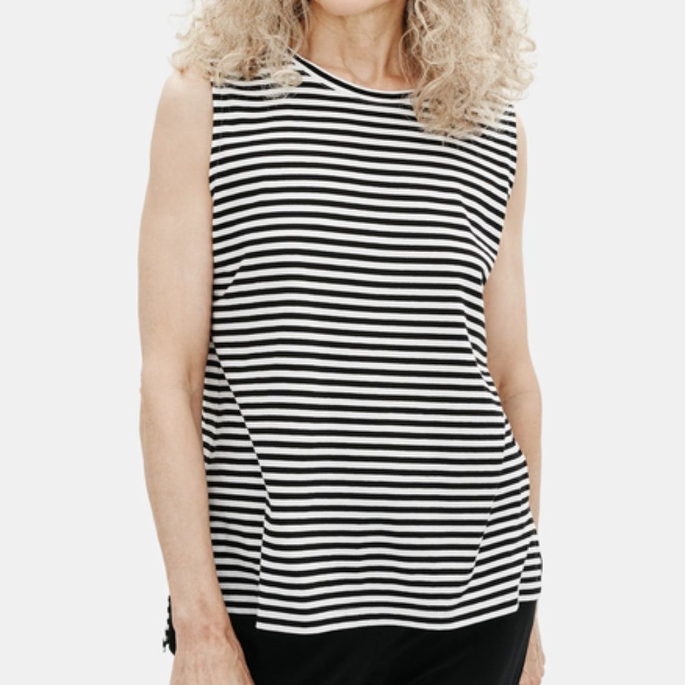Eileen Fisher organic cotton striped tank top
